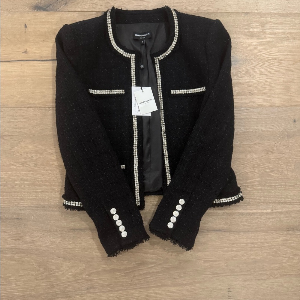 GENERATION LOVE BLAIRE CRYSTAL TWEET JACKET- NWT